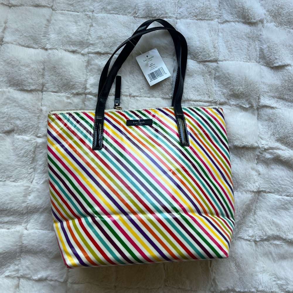 Kate Spade Multicolor Striped Tote Bag